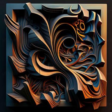 3D model abstract painting (STL)